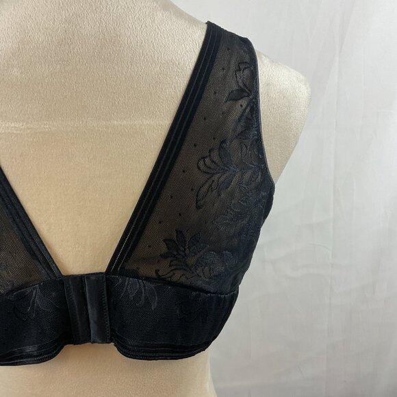 Wacoal Net Effect Bralette 40 Black Sheer - Picture 9 of 10